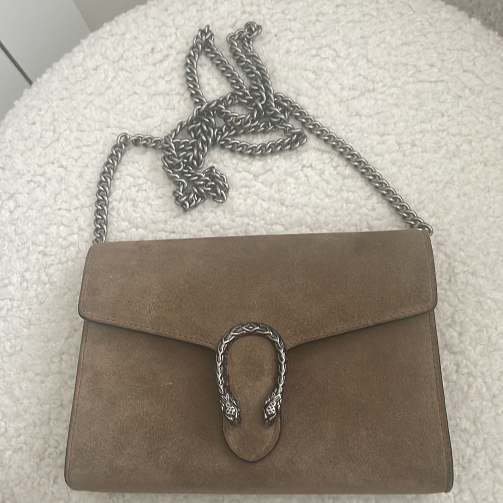 Gucci suede Dionysus wallet on chain brown - Picture 5 of 7